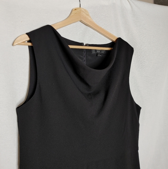 J. Crew Cowlneck Sheath Dress 365 Crepe Wool Sleeveless Black 14 Pencil Dress - Picture 5 of 11